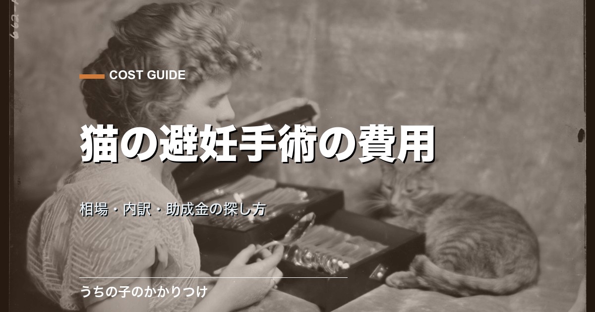 猫の避妊手術の費用はいくら?相場と内訳・助成金の探し方を解説
