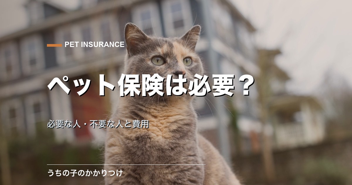 ペット保険は必要か|必要な人・不要な人と費用の目安